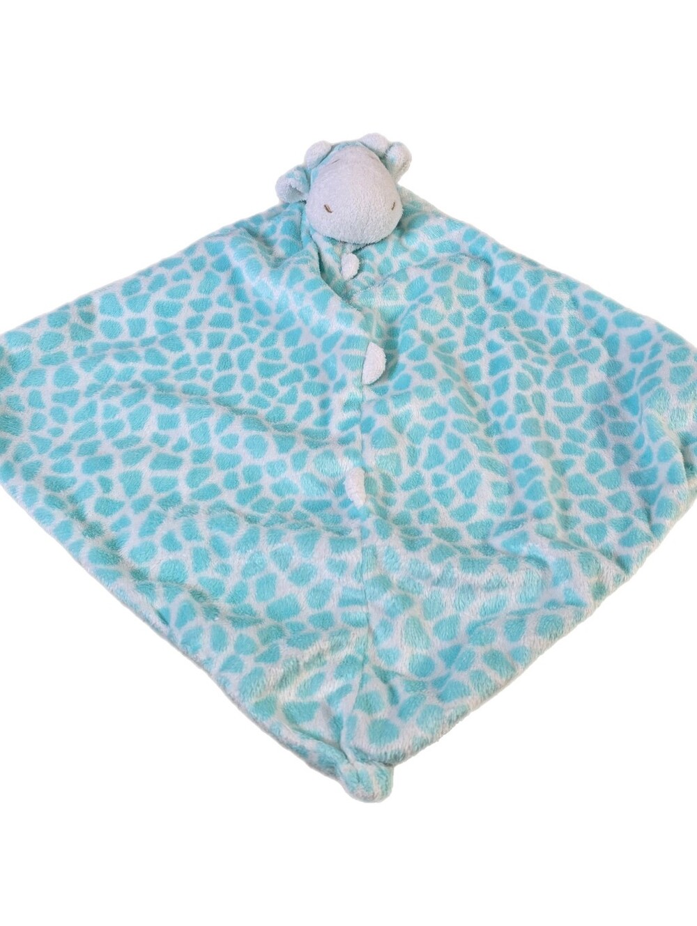 Angel Dear Aqua Teal Blue Giraffe Lovey Security Blanket HTF - VGUC